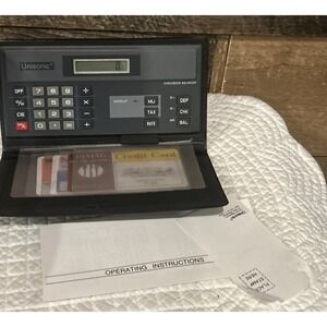 Vintage Unisonic Checkbook Balancer Calculator LCD NWOB